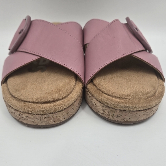 Hush Puppies June Buckle Slides Cool Pink Leather Size:6 - Picture 6 of 11